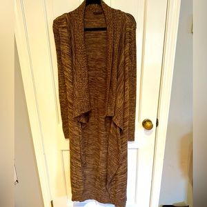 Brown long sweater coat